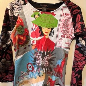 Desigual Graphic Long Sleeve Top